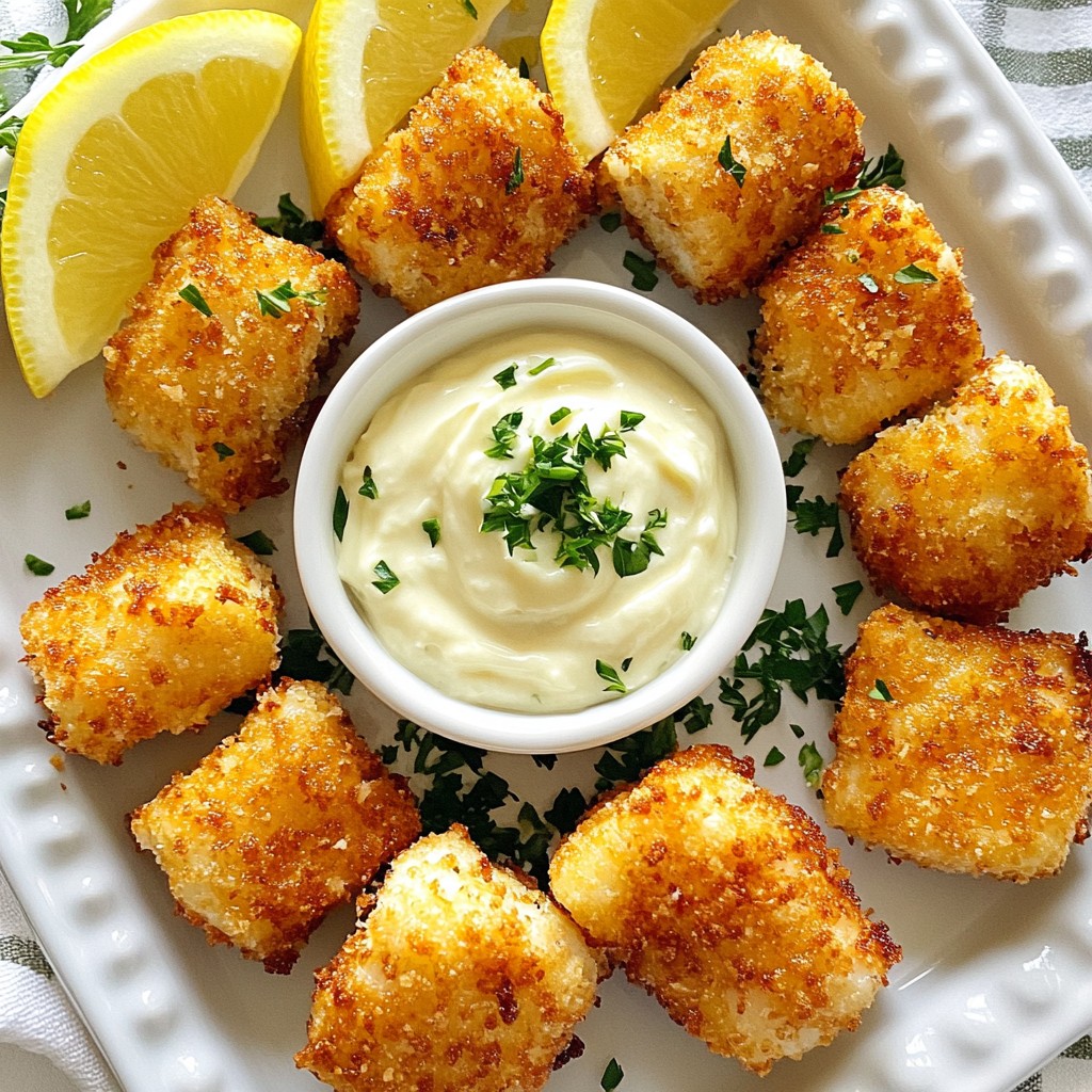 Lemon Butter Fish Bites with Garlic Aioli Delight