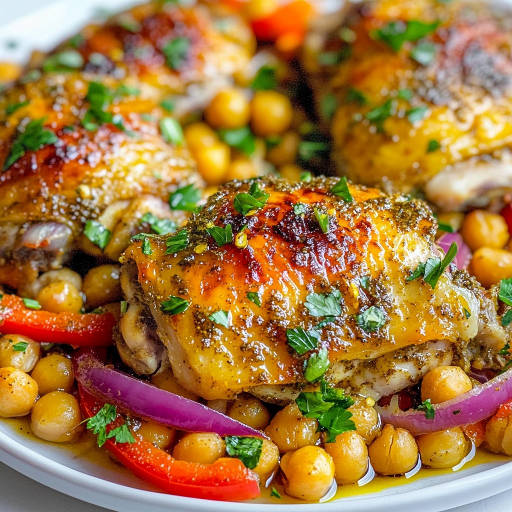 Flavorful Sheet Pan Za'atar Chicken and Chickpeas Recipe