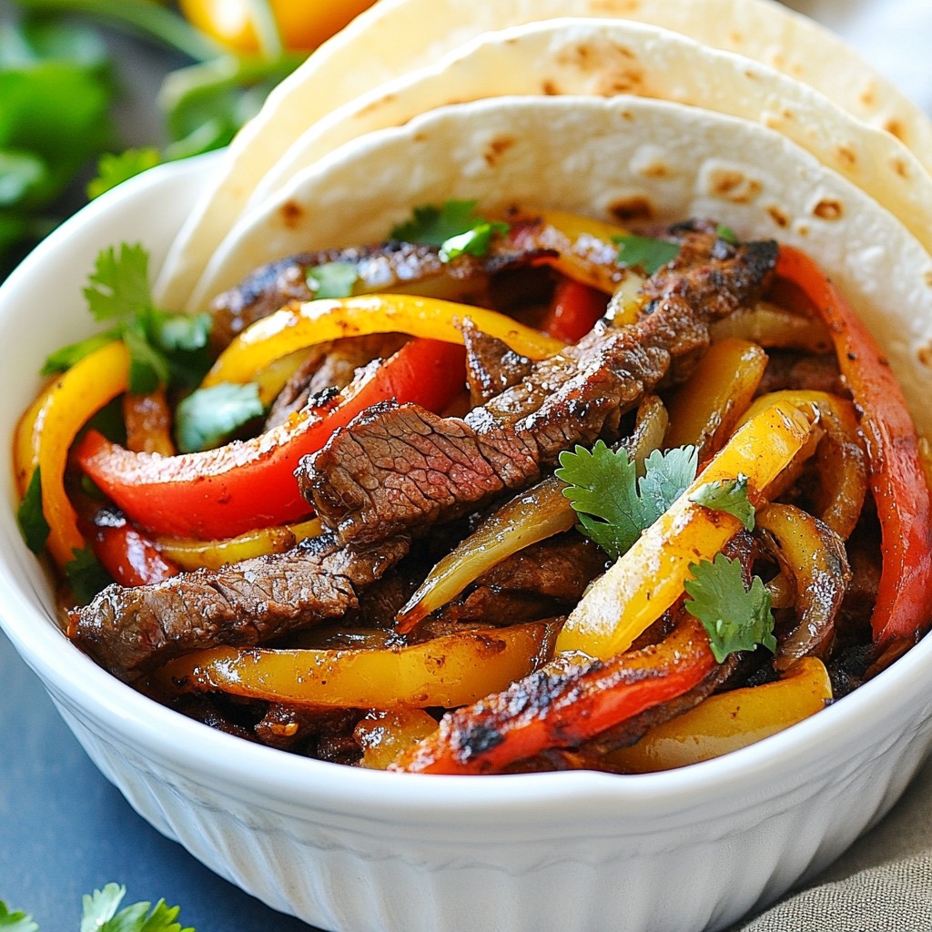 Sizzling Tex-Mex Beef Fajitas with Bell Peppers Delight
