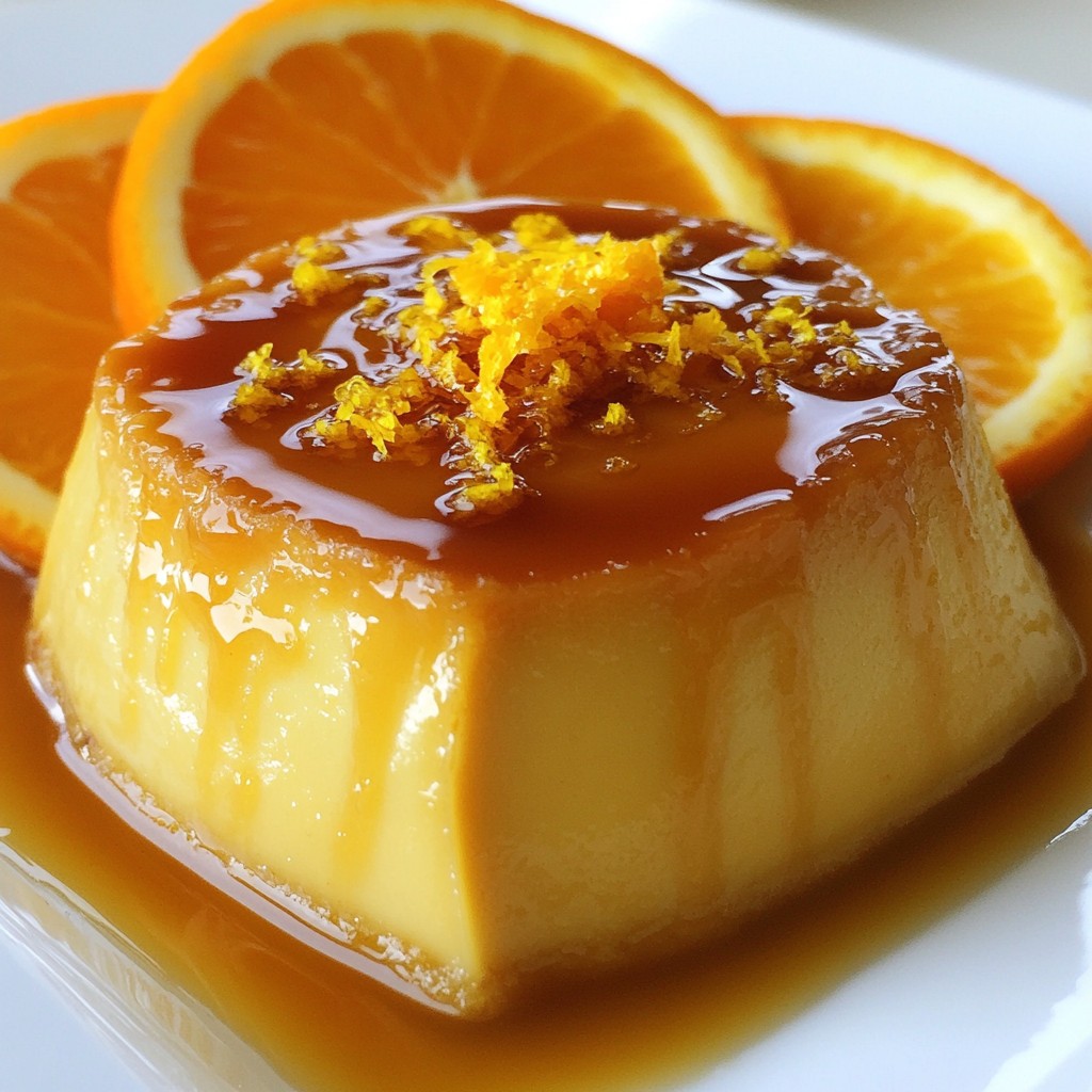 Caramel Mexican Flan with a Hint of Orange Delight