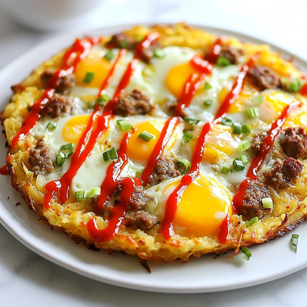 Hash Brown Breakfast Pizza Tasty Morning Delight