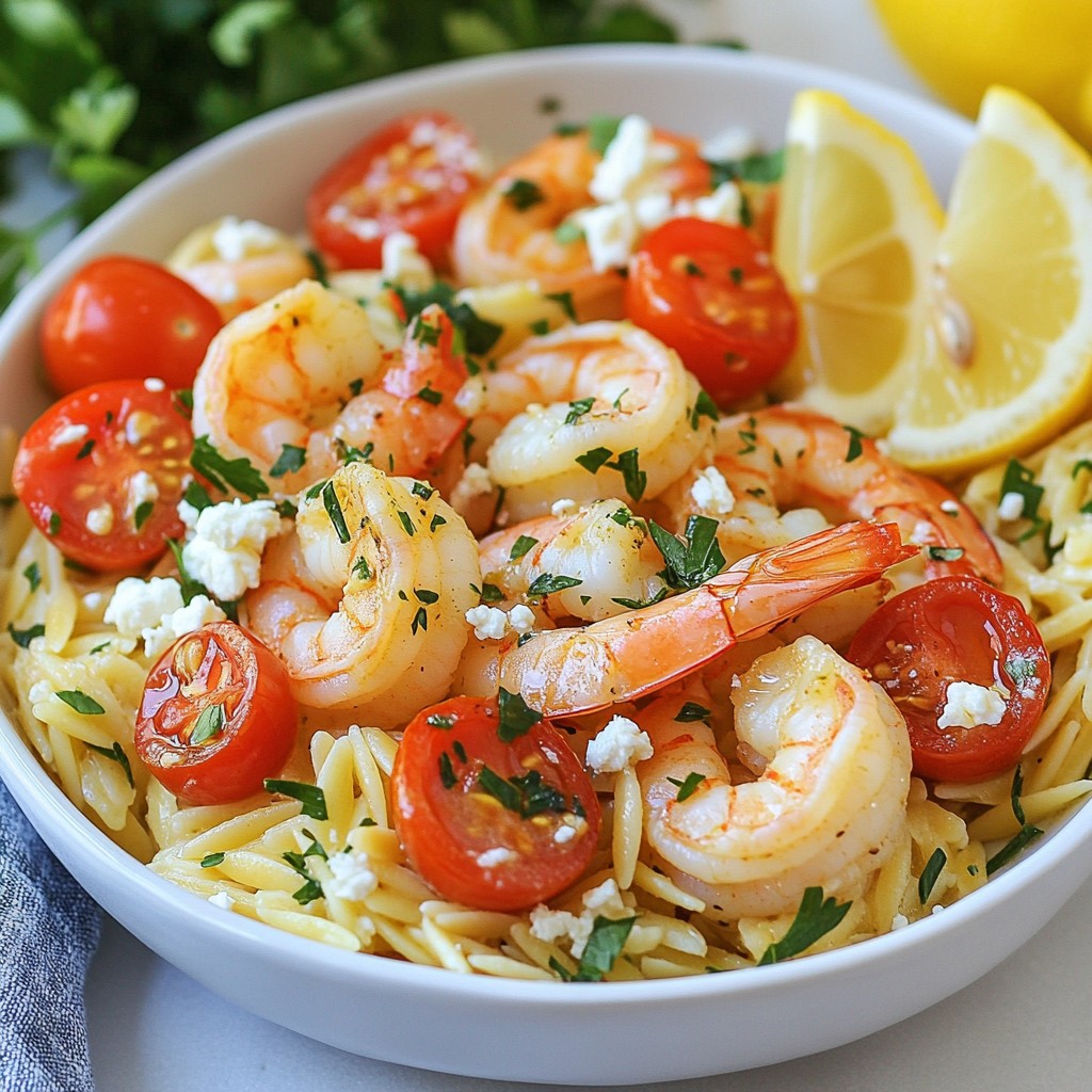 Lemon Garlic Shrimp Orzo Flavorful and Easy Recipe