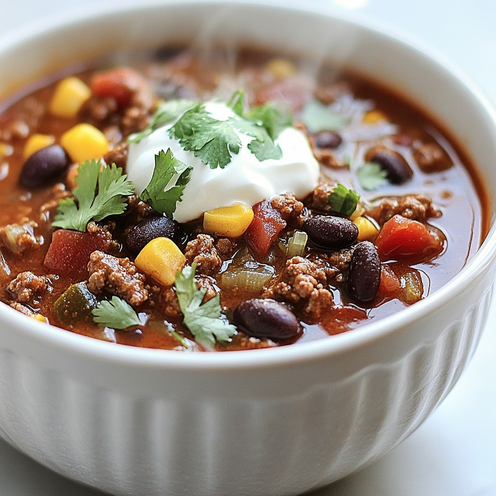Hearty Tex-Mex Beef and Bean Chili Delight Recipe