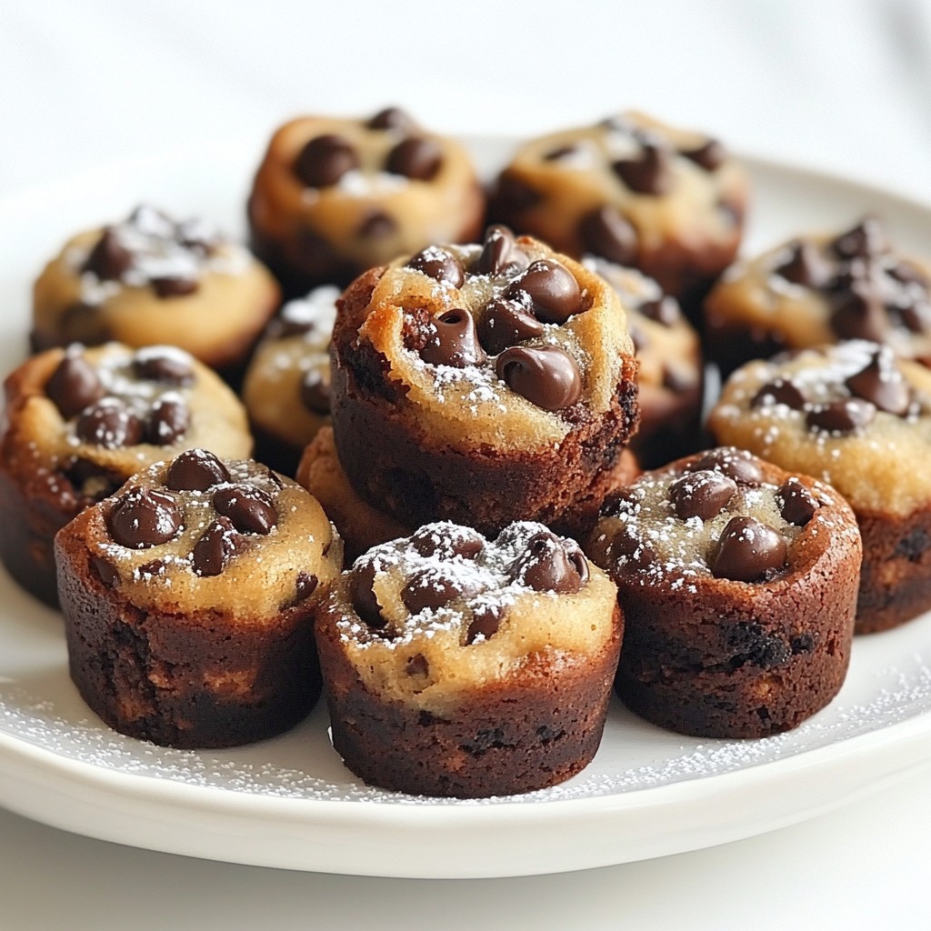 Chocolate Chip Cookie Dough Brownie Bites Delight