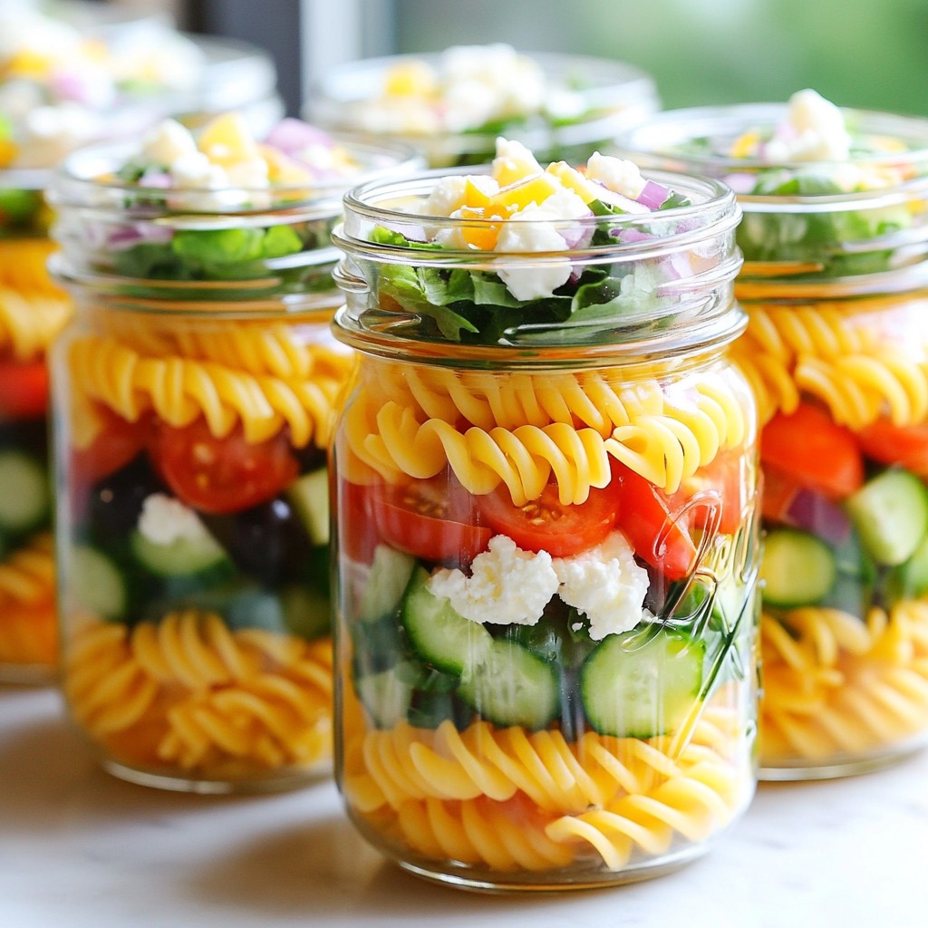 Pasta Salad Jars Fresh and Flavorful Meal Prep Idea