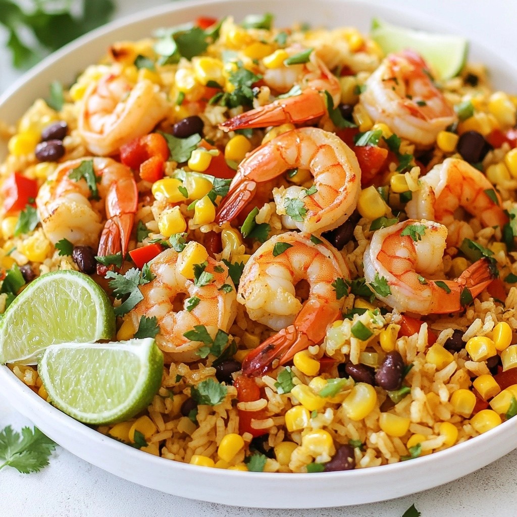 One-Pan Tex-Mex Shrimp and Rice Skillet Delight