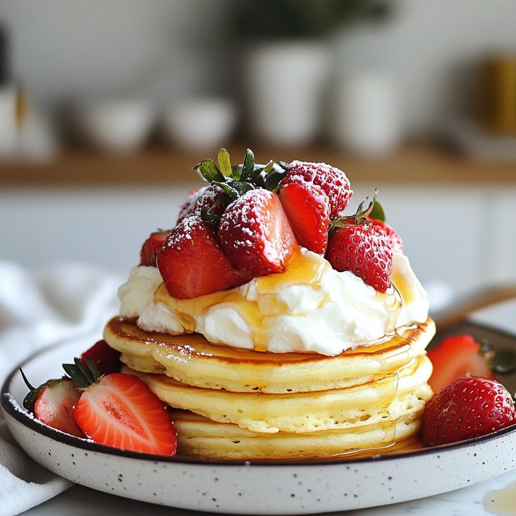 Strawberry Cheesecake Pancakes Delightful Breakfast Treat