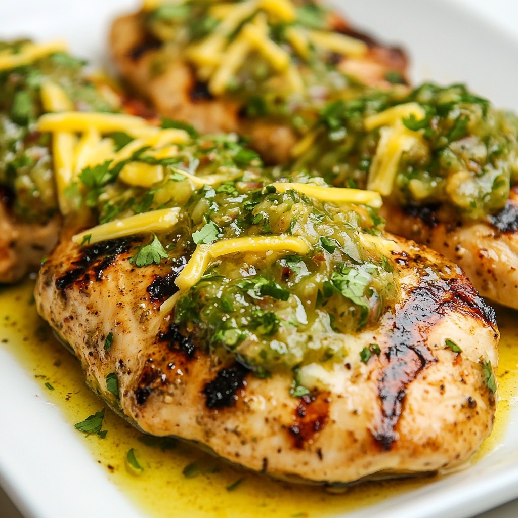 Salsa Verde Pepper Jack Grilled Chicken Delight