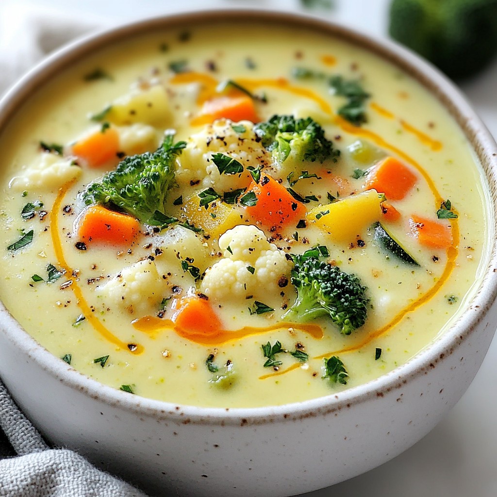 Creamy Dreamy Vegetable Soup Simple and Cozy Bowl
