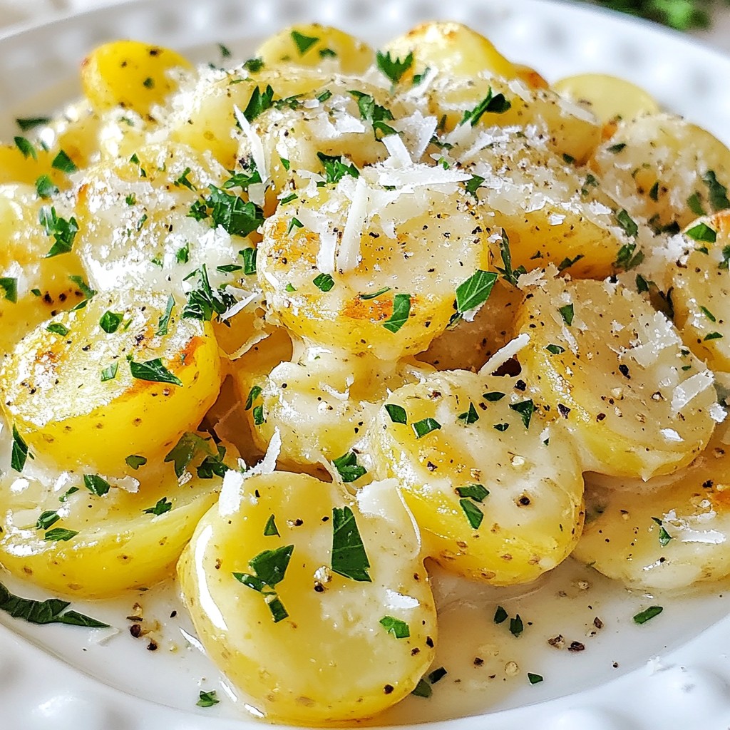 Creamy Garlic Skillet Potatoes Tasty and Comforting Dish