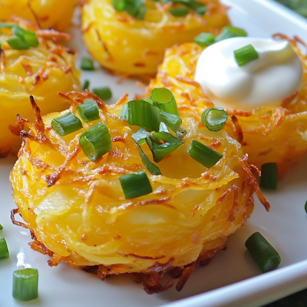 Crispy Potato Cheese Nests Flavorful Snack Idea
