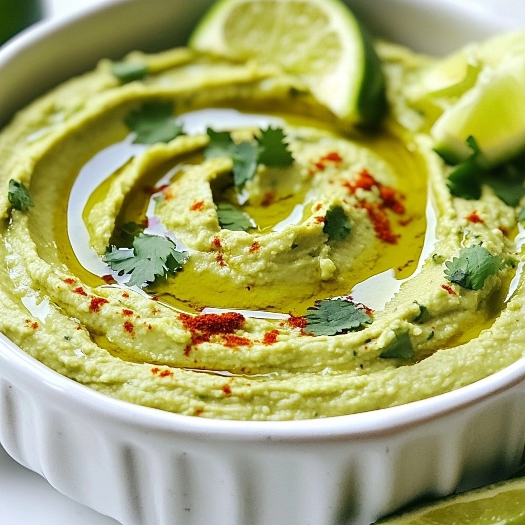 Spicy Mexican Avocado Hummus with Cilantro Delight