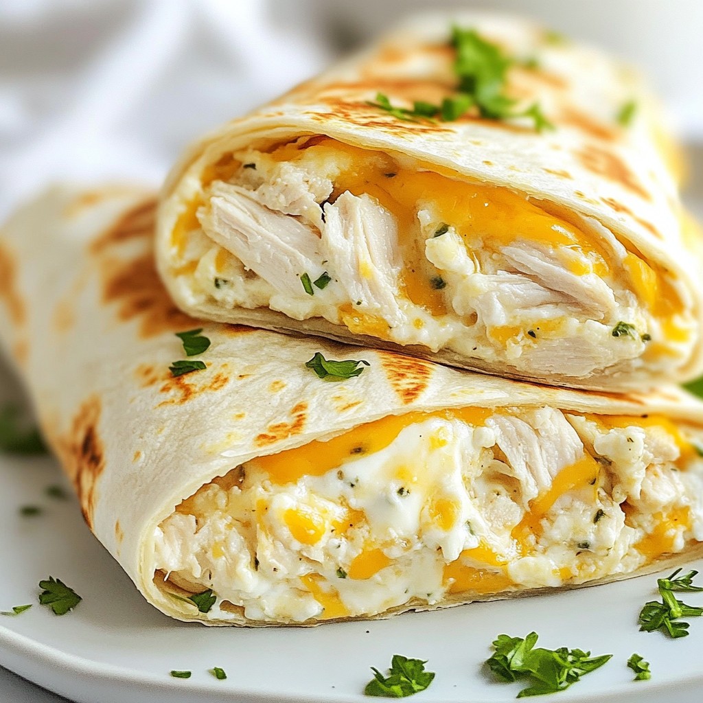 Cheesy Garlic Chicken Wraps Irresistible Flavor Fix