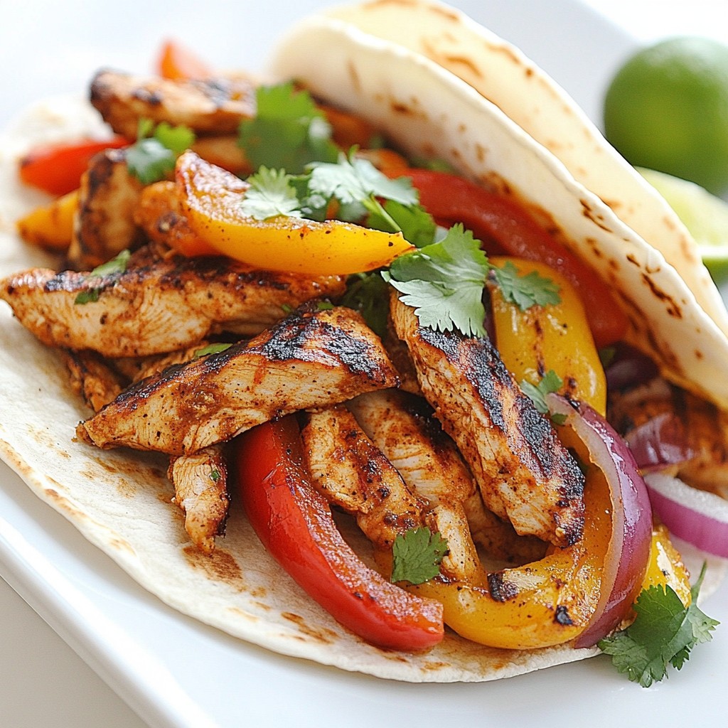 Spicy Mexican Chicken Fajitas with Grilled Onions Delight