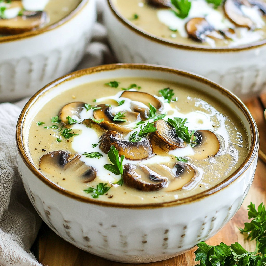Silky Mushroom Soup Easy and Delicious Recipe