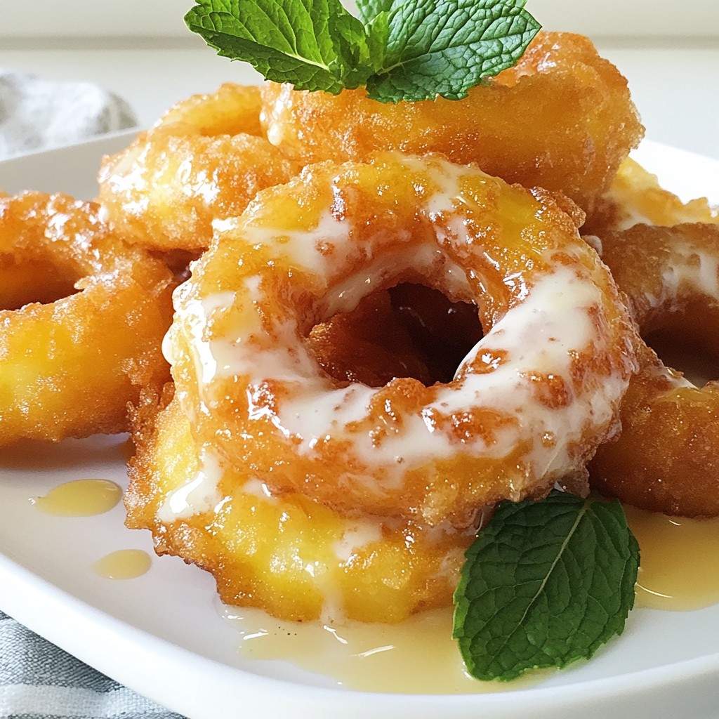 Rum Soaked Fried Pineapple Rings Irresistible Delight