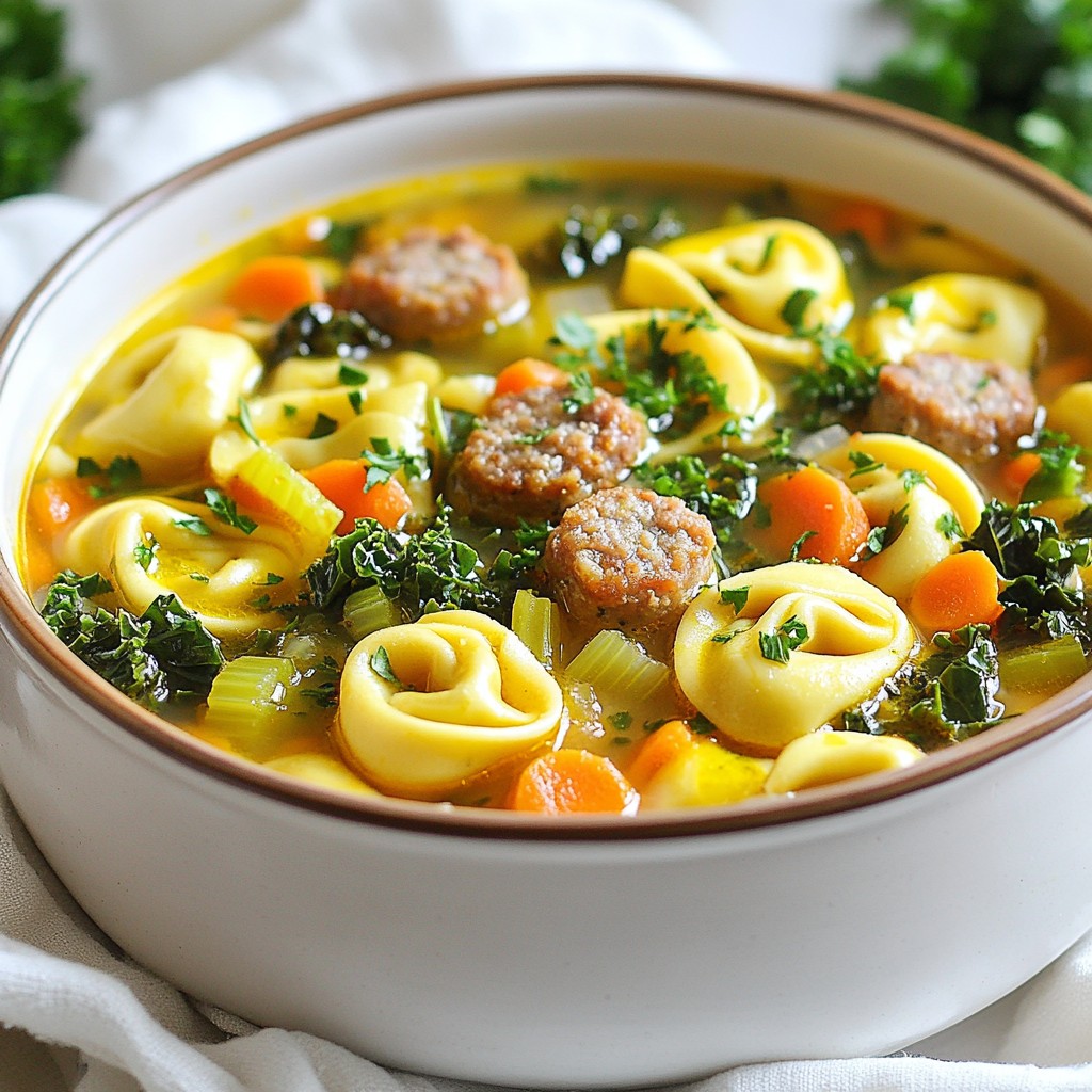 Turkey Sausage Tortellini Soup Hearty and Simple Dish