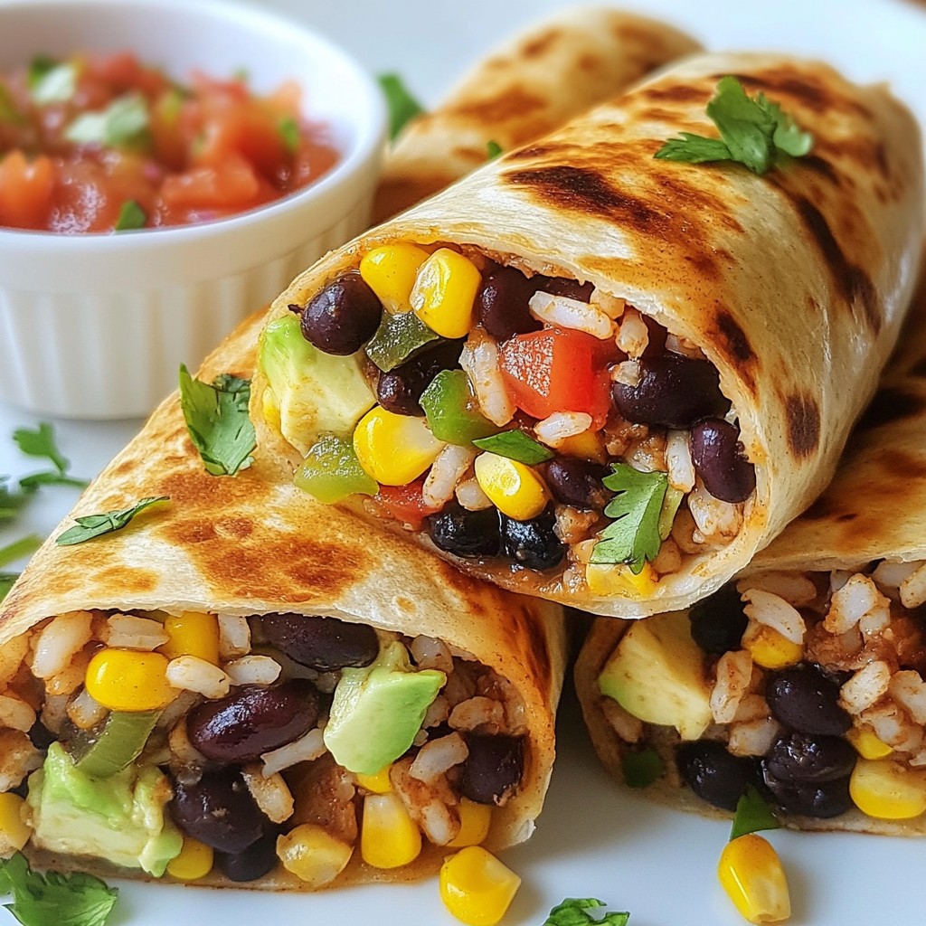 Vegetarian Black Bean Burritos with Bold Tex-Mex Flavors