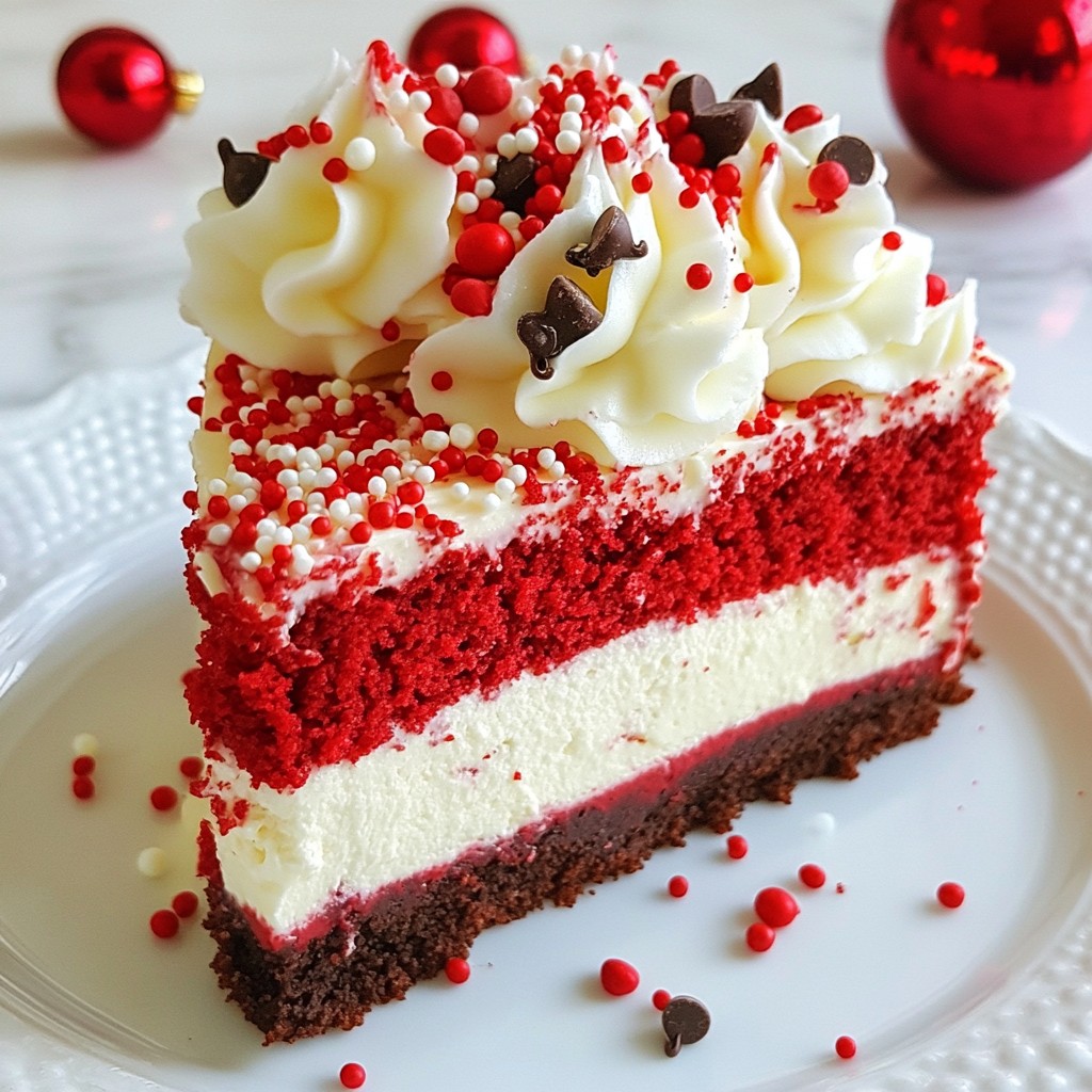 Festive Red Velvet Cheesecake Irresistible Dessert