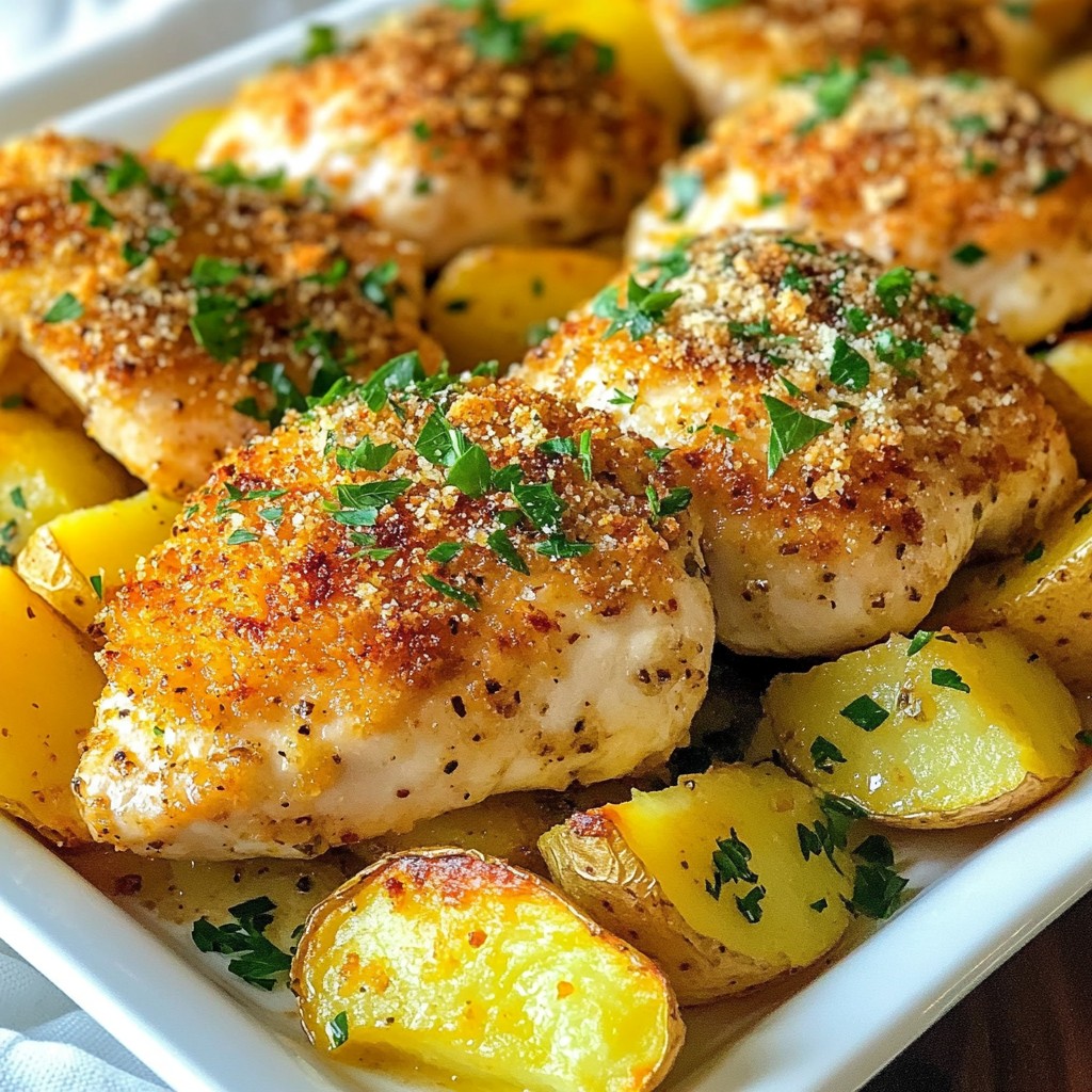 Garlic Parmesan Chicken and Potatoes Flavorful Feast