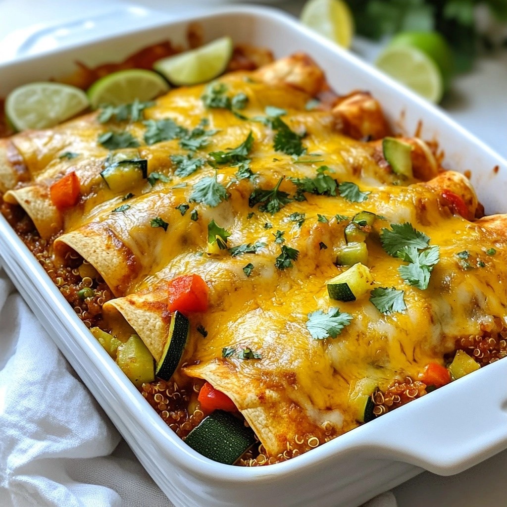 Cheesy Tex-Mex Quinoa and Veggie Enchiladas Recipe
