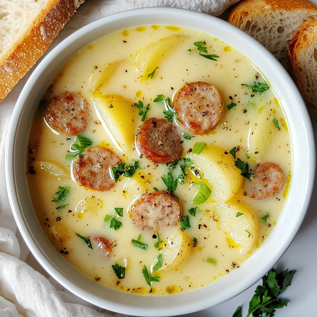 Cajun Turkey Sausage Potato Soup Comfort in a Bowl