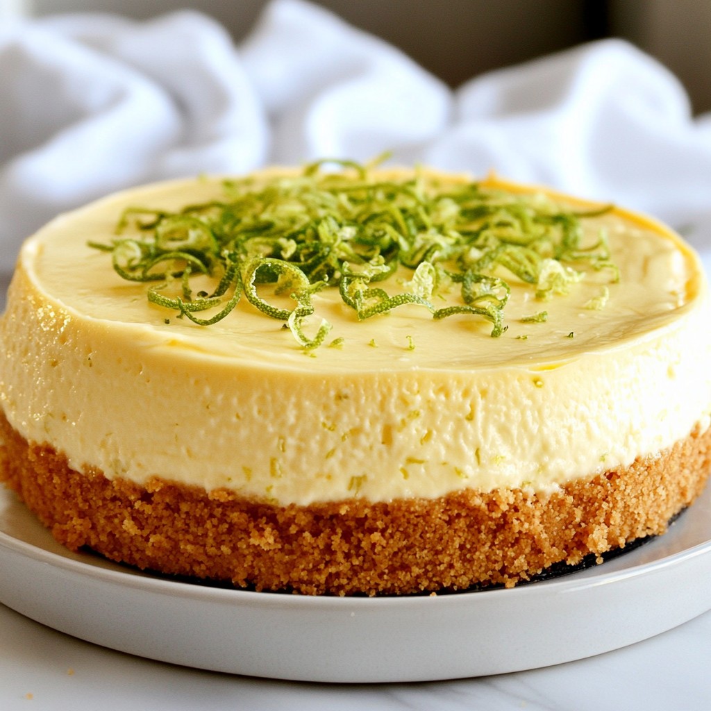 Fluffy Mexican Lime Cheesecake with Graham Crust Delight