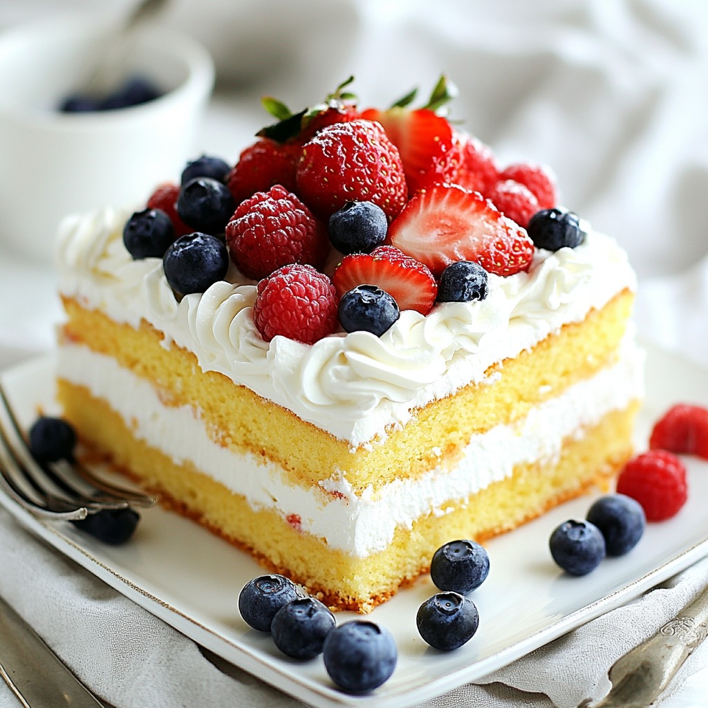 Fluffy Mexican Tres Leches Cake with Berries Delight