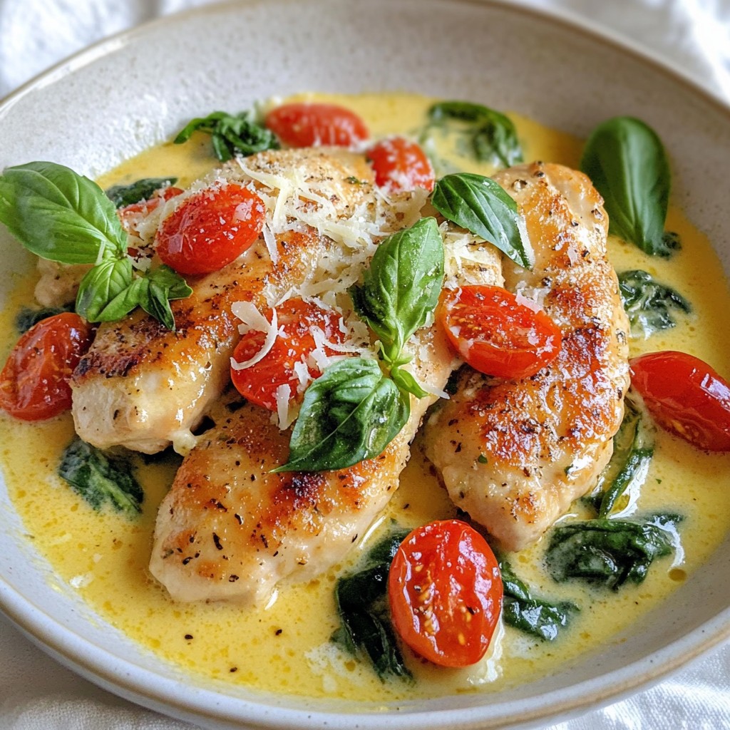 Creamy Garlic Tuscan Chicken Flavorful Dinner Delight