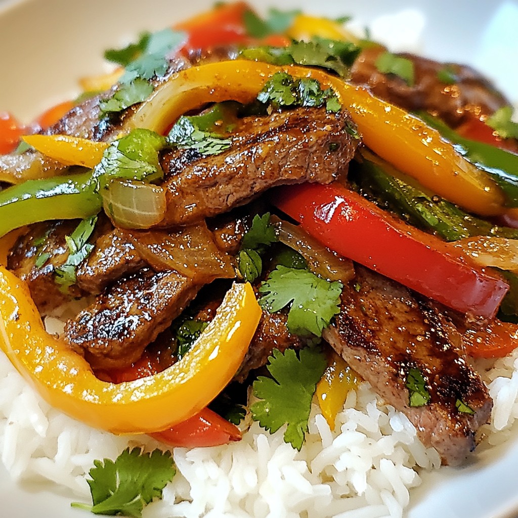 Pepper Steak with Bell Peppers and Onion Delight