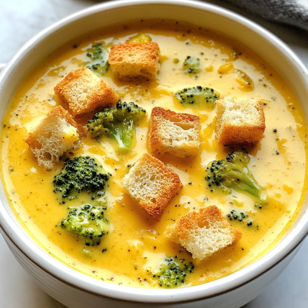 Creamy Broccoli Cheddar Soup Nourishing and Flavorful