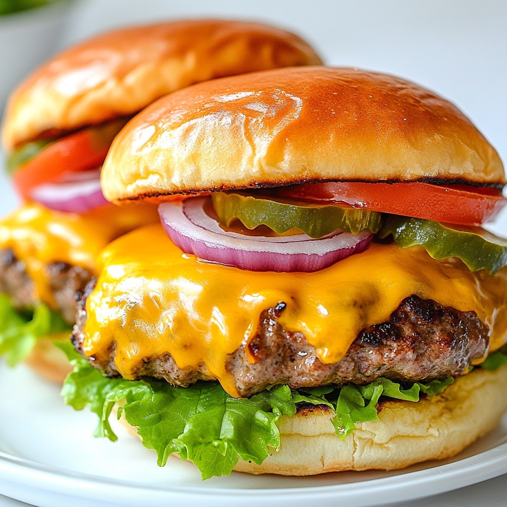 Double Cheesy Smash Burger with Flavorful Sauce