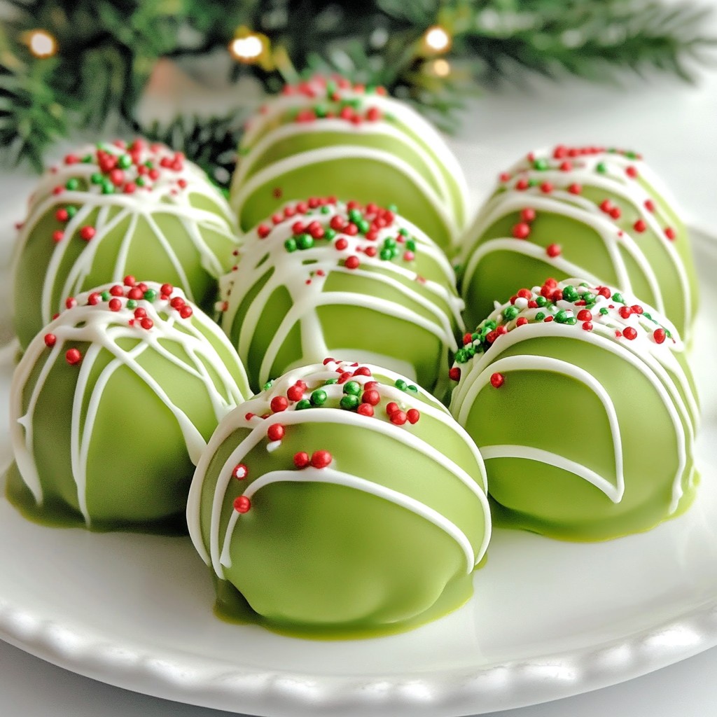 No-Bake Grinch Oreo Truffles Festive Holiday Treat