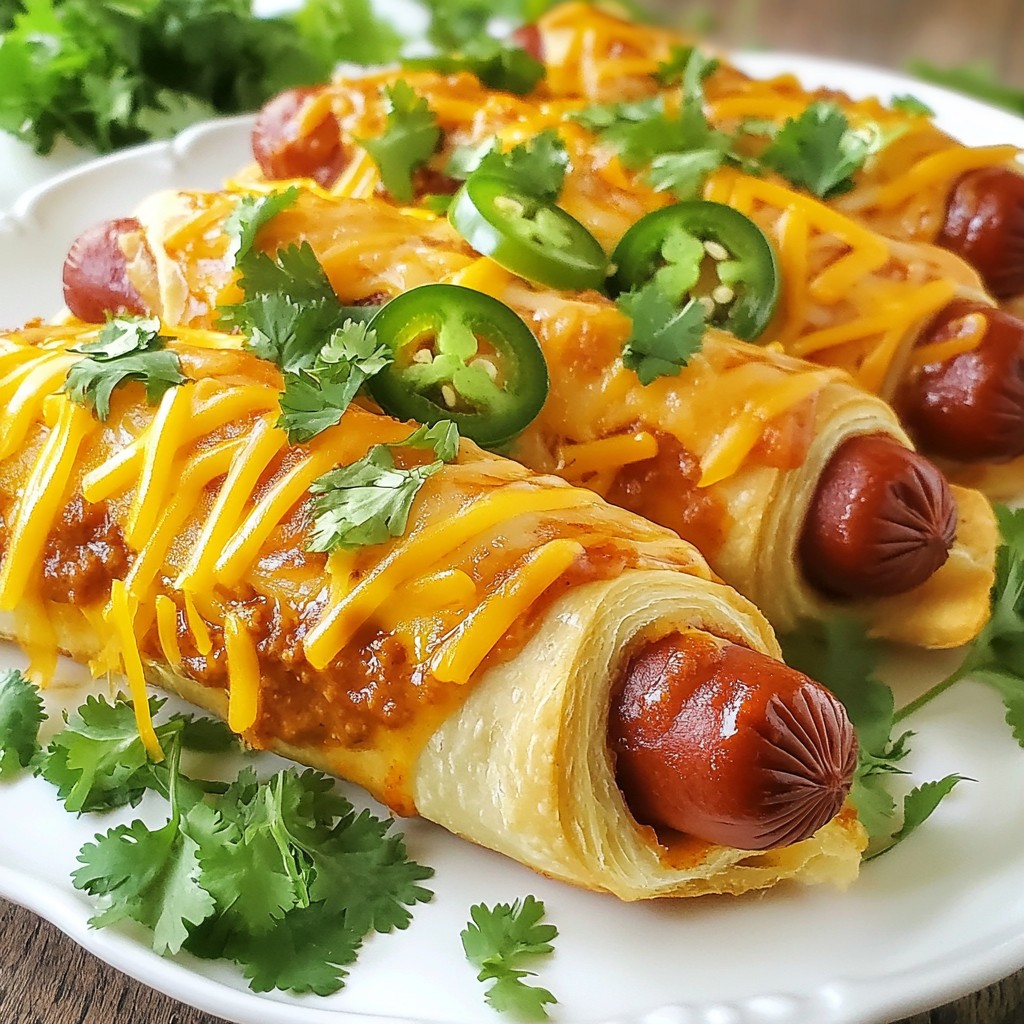 Crescent Roll Chili Dogs Tasty and Easy Meal