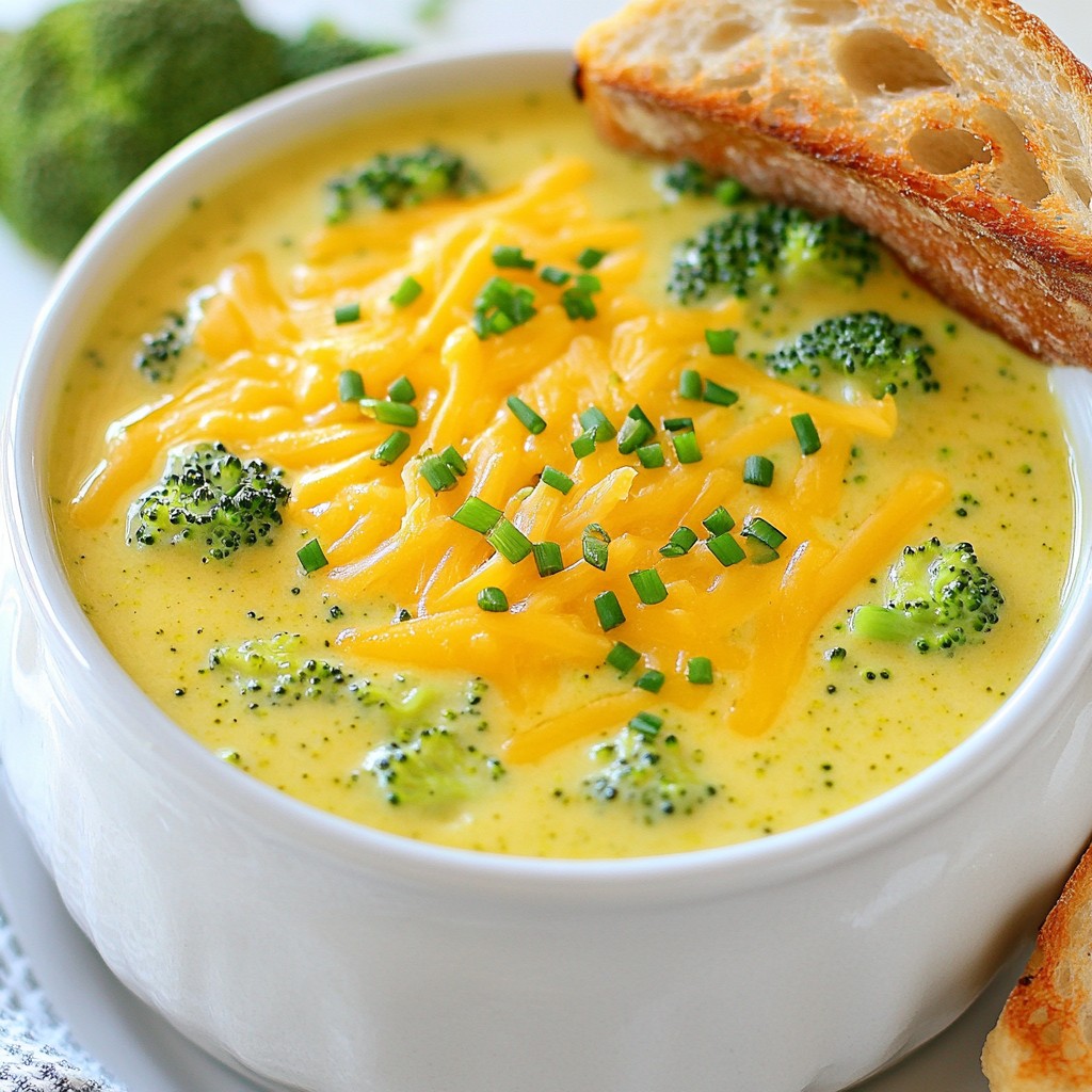Easy Broccoli Cheddar Soup Simple Comfort Food Recipe