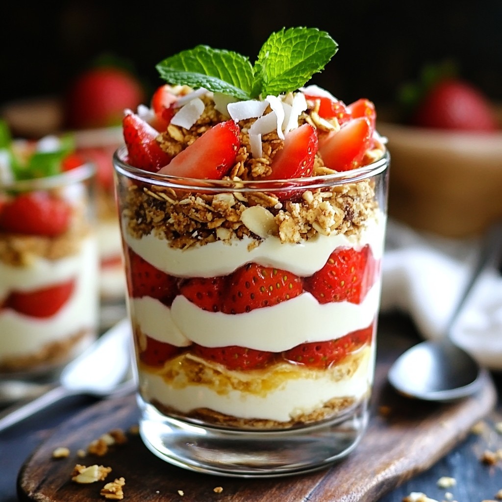 Strawberry Crunch Cheesecake Parfait Delightful Treat