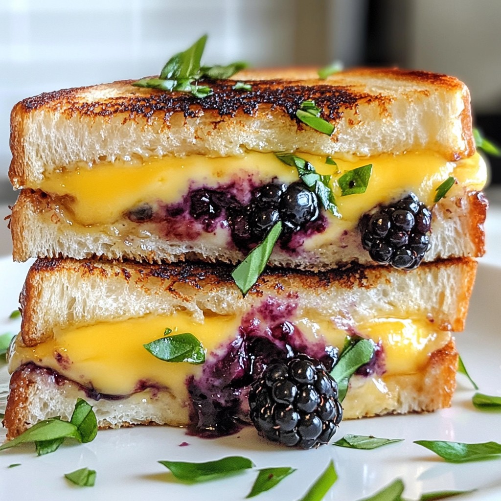 Balsamic Blackberry Grilled Cheese Fresh and Tasty Snack