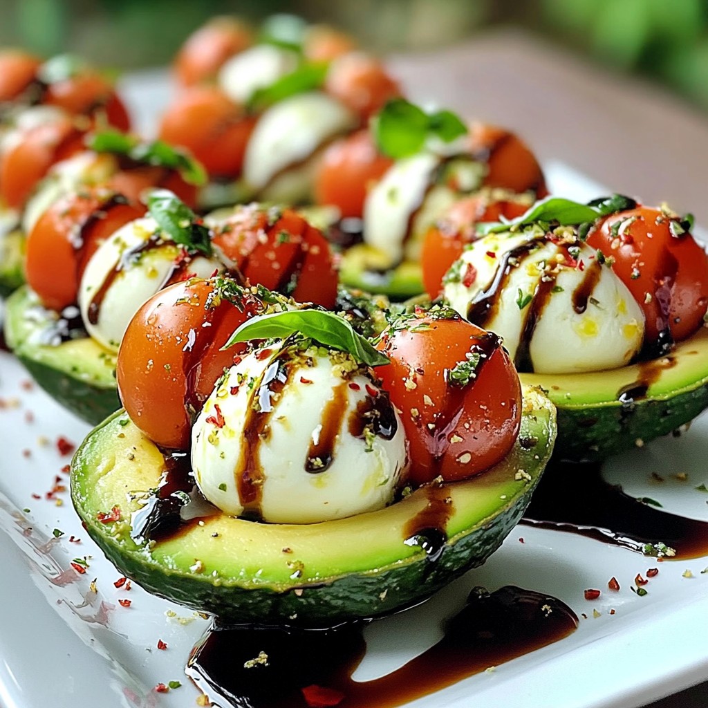 Caprese Stuffed Avocados Flavorful and Fresh Dish