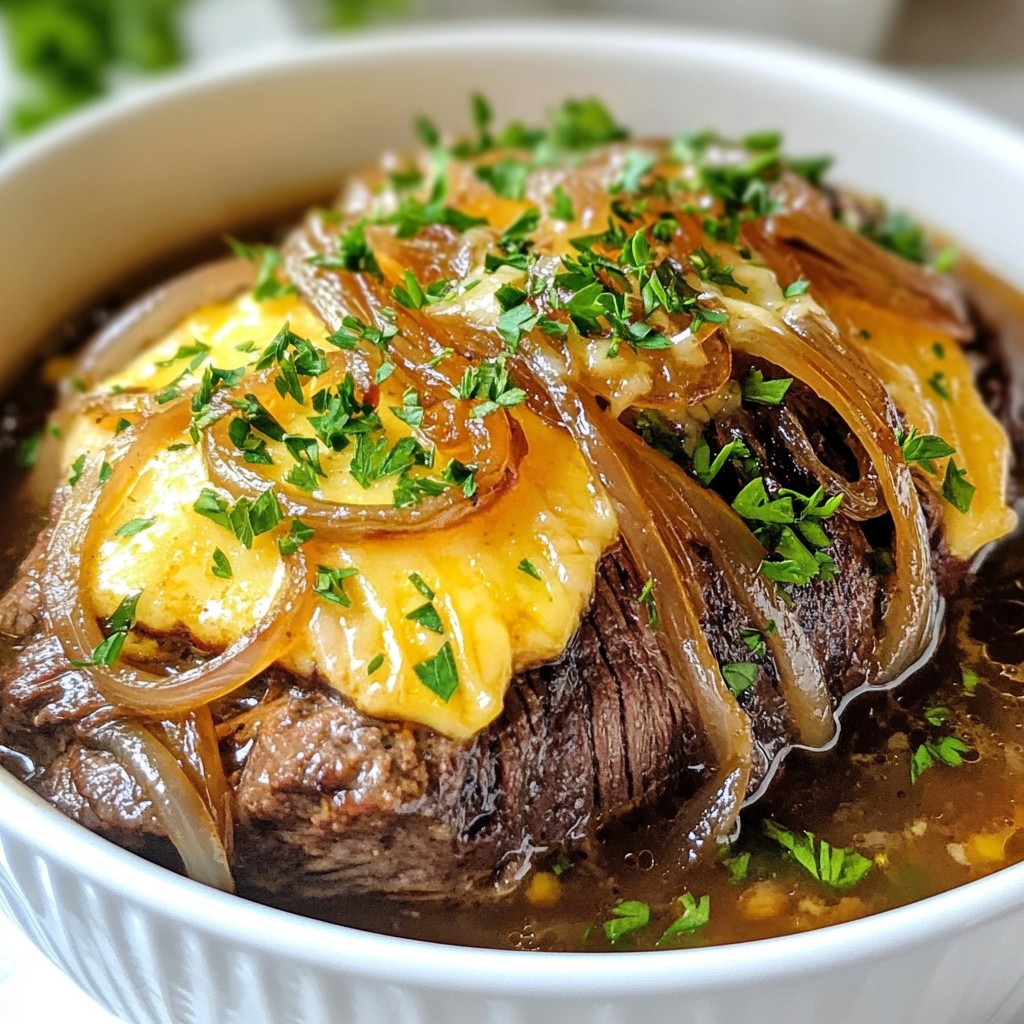 Slow Cooker French Onion Pot Roast Flavorful Delight