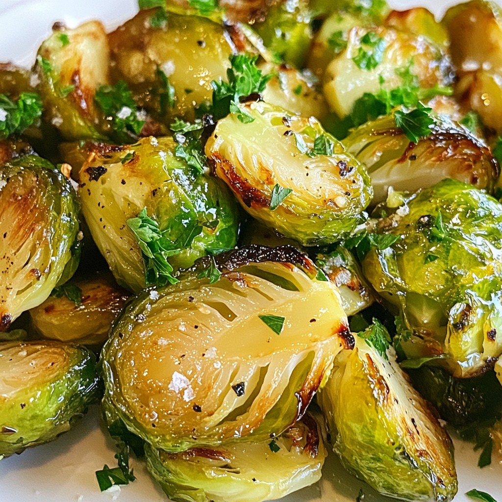Honey Garlic Roasted Brussels Sprouts Perfectly Simple