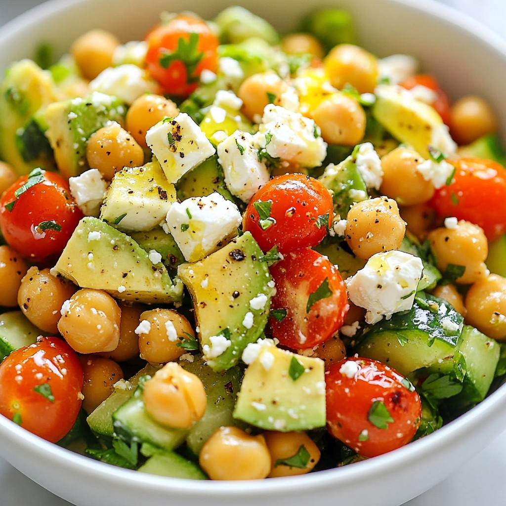 Chickpea Feta Avocado Salad Flavorful Fresh Delight