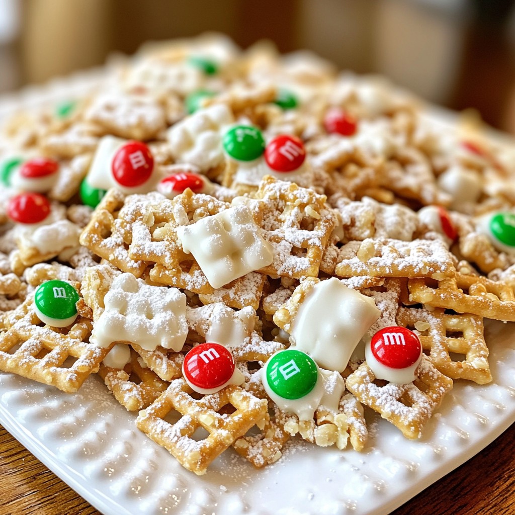 White Chocolate Reindeer Chow Festive Holiday Treat