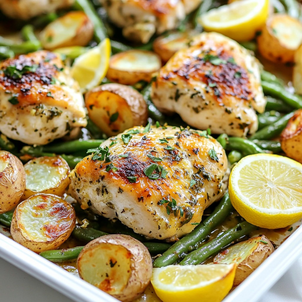 Sheet Pan Chicken with Potatoes & Green Beans Delight